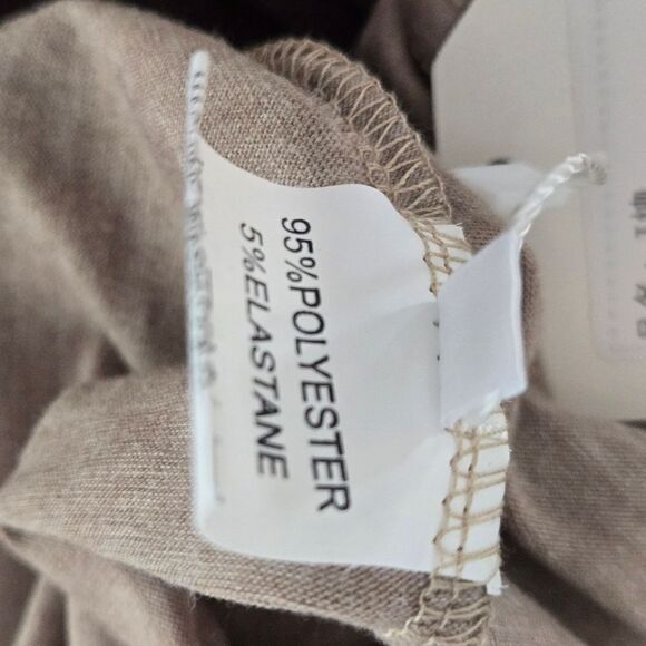 IAEY Brown Corset Style Two Fabric Henley Top NWT - Picture 7 of 7